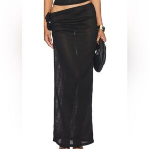 Lioness Soul Mate Maxi Skirt in Onyx